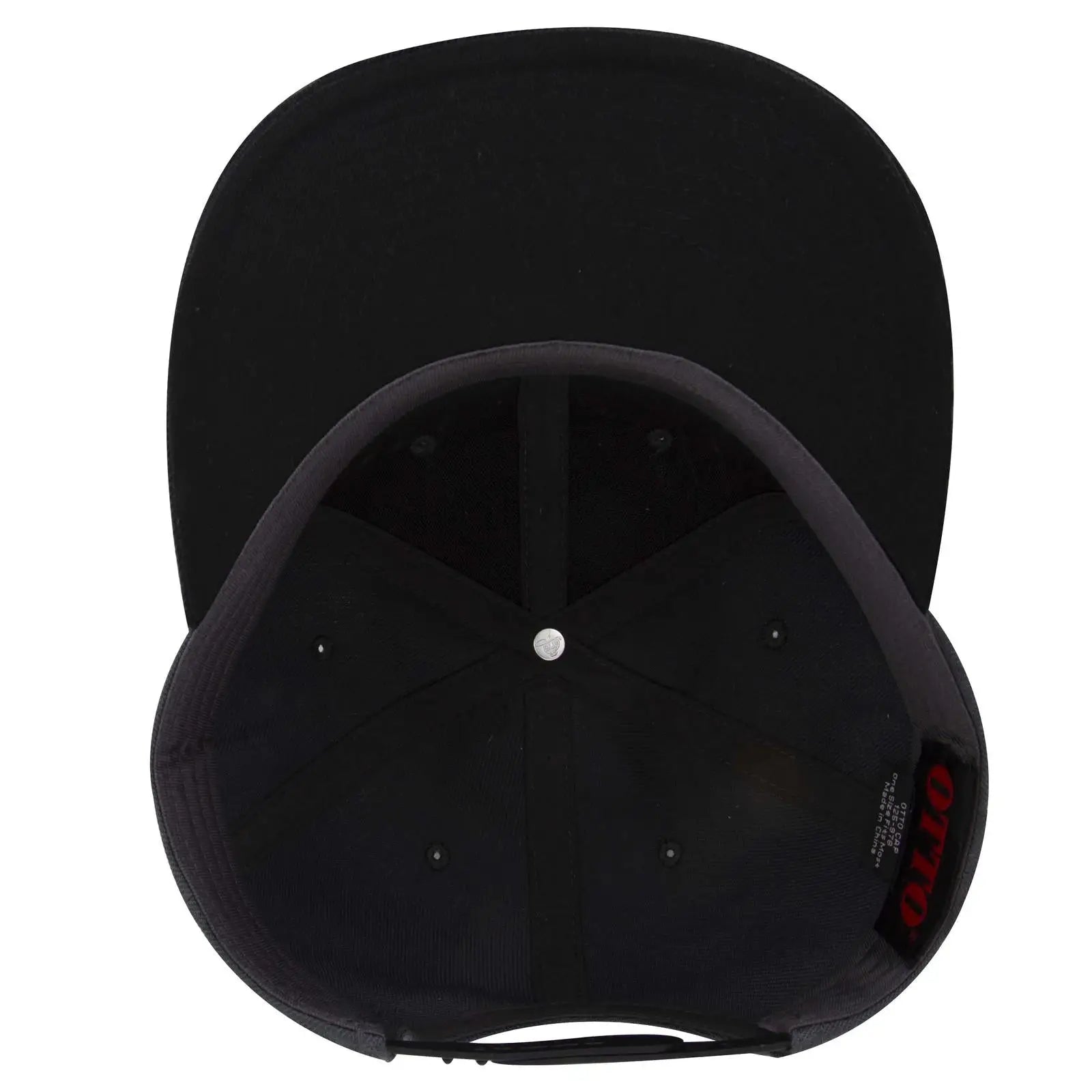 OTTO 125-978 ’OTTO Snap’ 6 Panel Pro Style Snapback Cap - Blk/Ch.Gry/Ch.Gry - Blk/Ch.Gry/Ch.Gry / 6 1/2’’ - 7 5/8’’