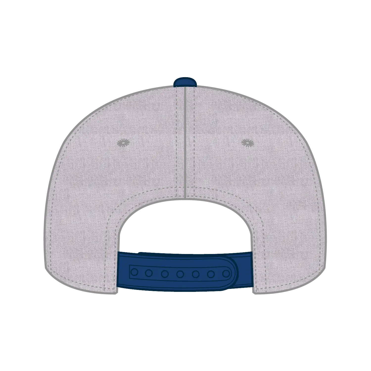 OTTO 125-978 ’OTTO Snap’ 6 Panel Pro Style Snapback Cap - Ryl/H.Gry/H.Gry - Ryl/H.Gry/H.Gry / 6 1/2’’ - 7 5/8’’