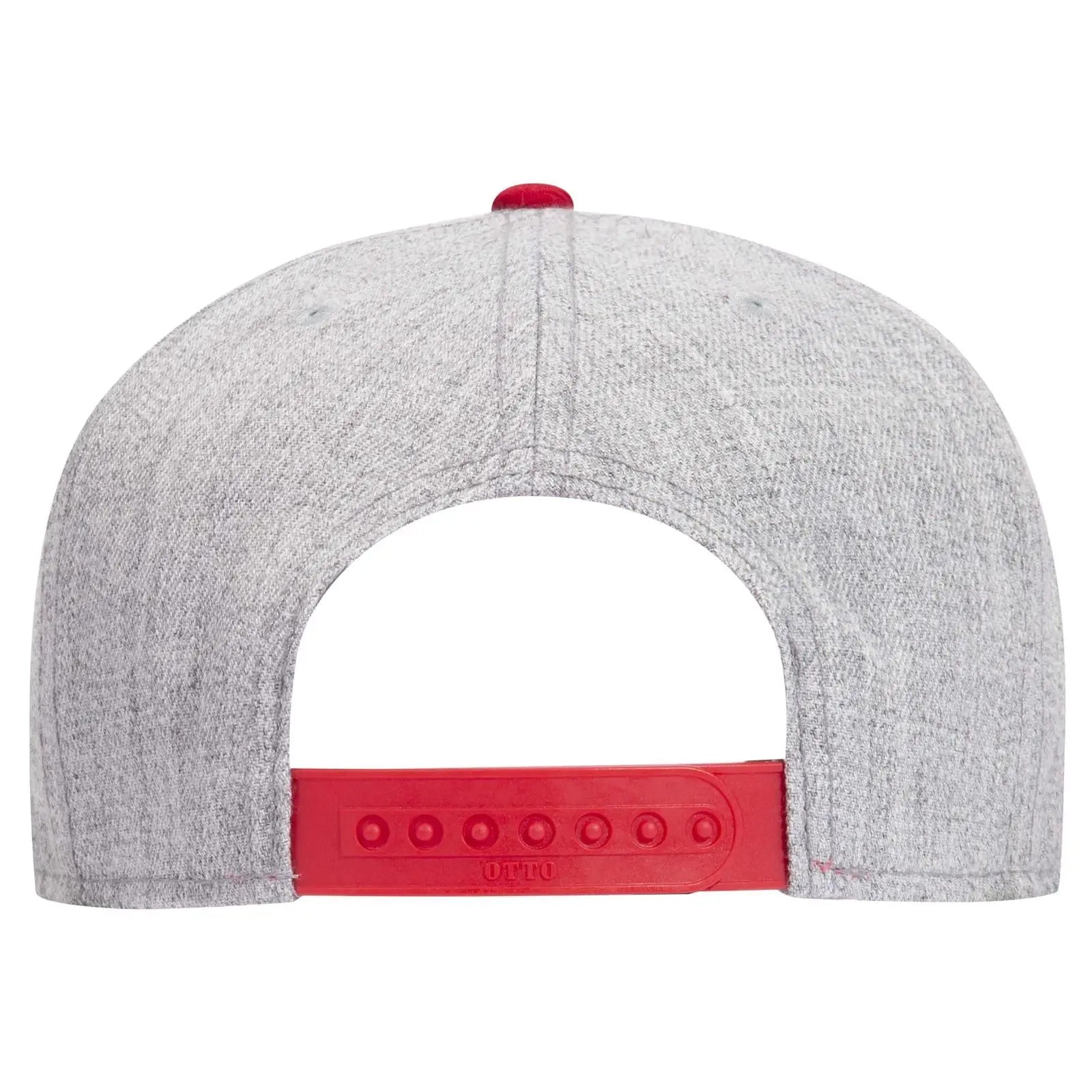 OTTO 125-978 ’OTTO Snap’ 6 Panel Pro Style Snapback Cap - Red/H.Gry/H.Gry - Red/H.Gry/H.Gry / 6 1/2’’ - 7 5/8’’