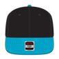 OTTO 125-978 ’OTTO Snap’ 6 Panel Pro Style Snapback Cap - Aqua/Blk/Blk - Aqua/Blk/Blk / 6 1/2’’ - 7 5/8’’