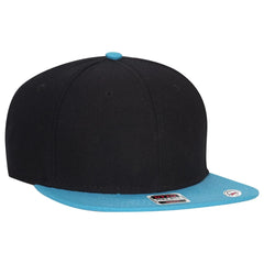 OTTO 125-978 ’OTTO Snap’ 6 Panel Pro Style Snapback Cap - Aqua/Blk/Blk - Aqua/Blk/Blk / 6 1/2’’ - 7 5/8’’