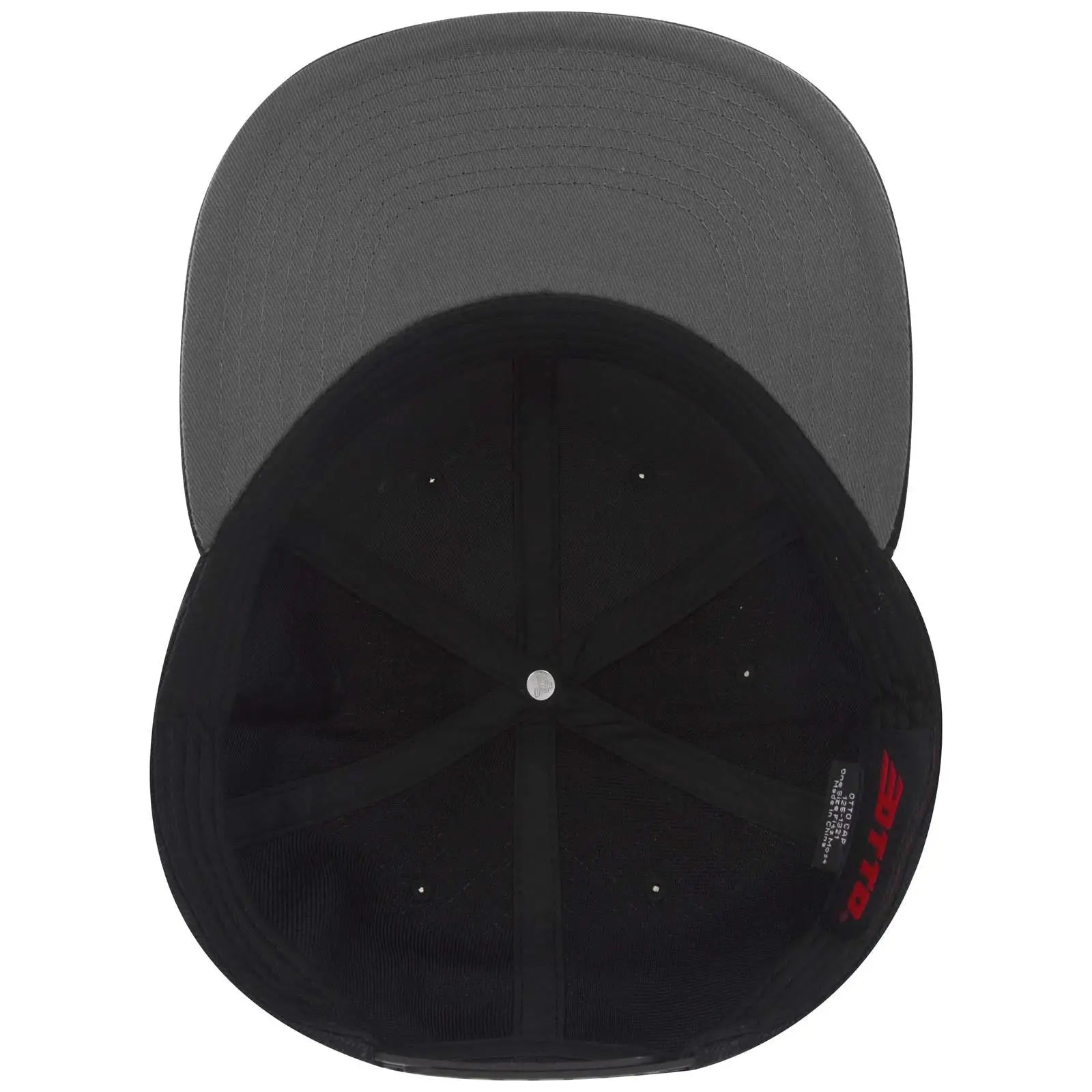 OTTO 125-978 ’OTTO Snap’ 6 Panel Pro Style Snapback Cap - Black - Black / 6 1/2’’ - 7 5/8’’