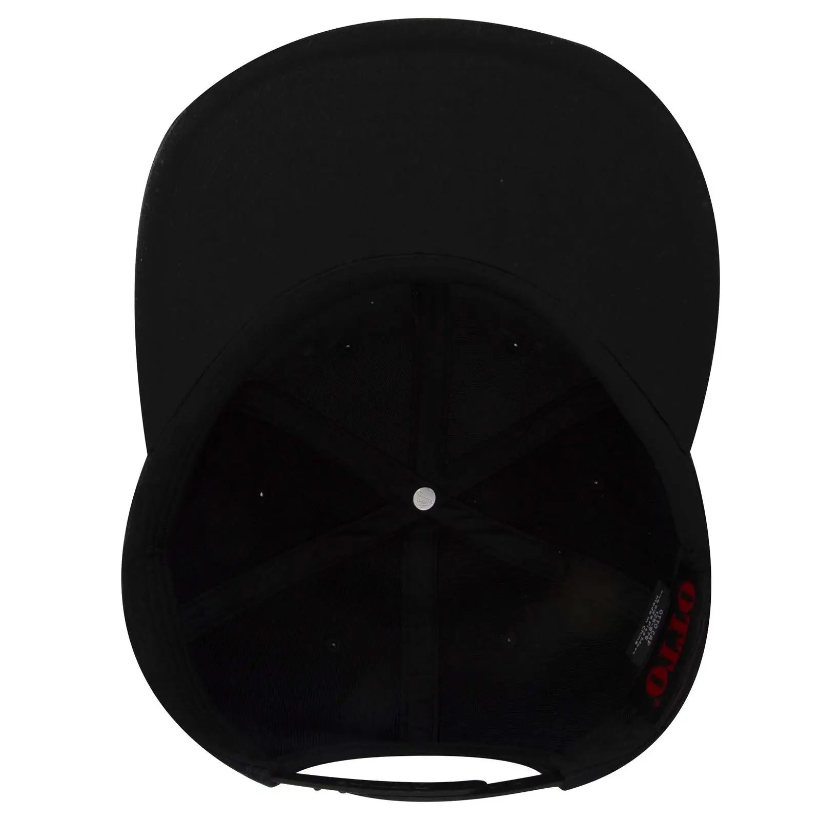 OTTO 125-978 ’OTTO Snap’ 6 Panel Pro Style Snapback Cap - Blk - Blk / 6 1/2’’ - 7 5/8’’