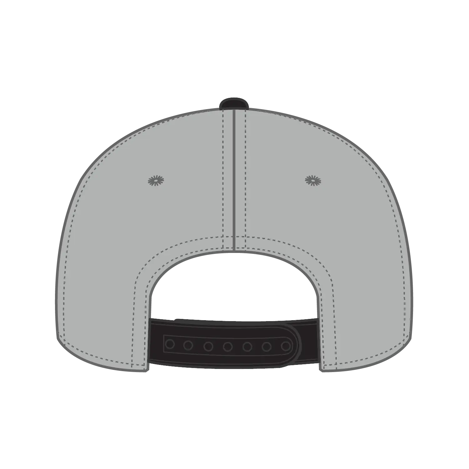 OTTO 125-978 ’OTTO Snap’ 6 Panel Pro Style Snapback Cap - Blk/Gry/Gry - Blk/Gry/Gry / 6 1/2’’ - 7 5/8’’