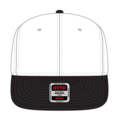 OTTO 125-978 ’OTTO Snap’ 6 Panel Pro Style Snapback Cap - Blk/Wht/Wht - Blk/Wht/Wht / 6 1/2’’ - 7 5/8’’