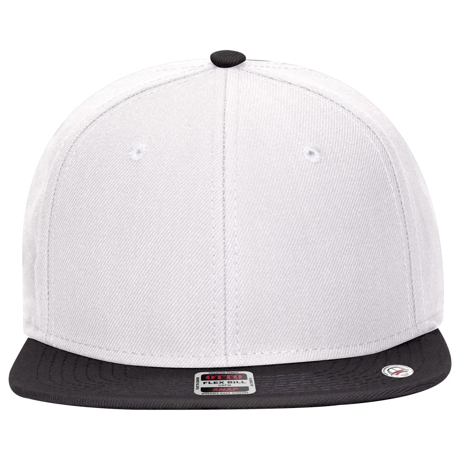 OTTO 125-978 ’OTTO Snap’ 6 Panel Pro Style Snapback Cap - Blk/Wht/Wht - Blk/Wht/Wht / 6 1/2’’ - 7 5/8’’