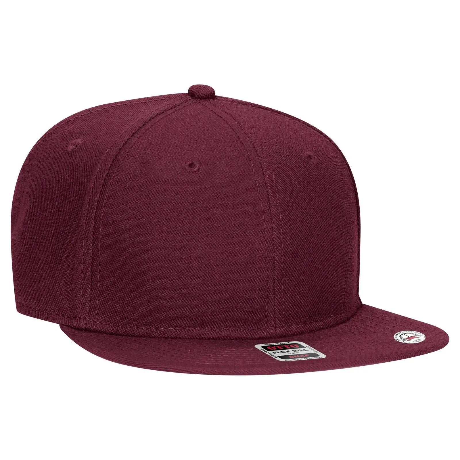 OTTO 125-978 ’OTTO Snap’ 6 Panel Pro Style Snapback Cap - Burg. Marn - Burg. Marn / 6 1/2’’ - 7 5/8’’
