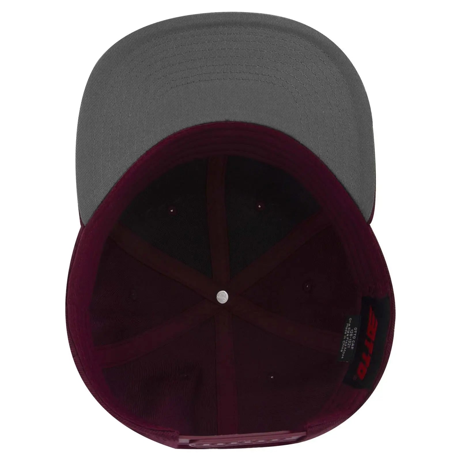 OTTO 125-978 ’OTTO Snap’ 6 Panel Pro Style Snapback Cap - Burg. Marn - Burg. Marn / 6 1/2’’ - 7 5/8’’