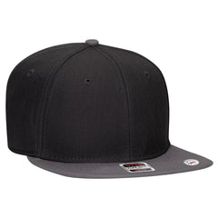 OTTO 125-978 ’OTTO Snap’ 6 Panel Pro Style Snapback Cap - Ch. Gry/Blk/Blk - Ch. Gry/Blk/Blk / 6 1/2’’ - 7 5/8’’