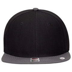 OTTO 125-978 ’OTTO Snap’ 6 Panel Pro Style Snapback Cap - Ch. Gry/Blk/Blk - Ch. Gry/Blk/Blk / 6 1/2’’ - 7 5/8’’