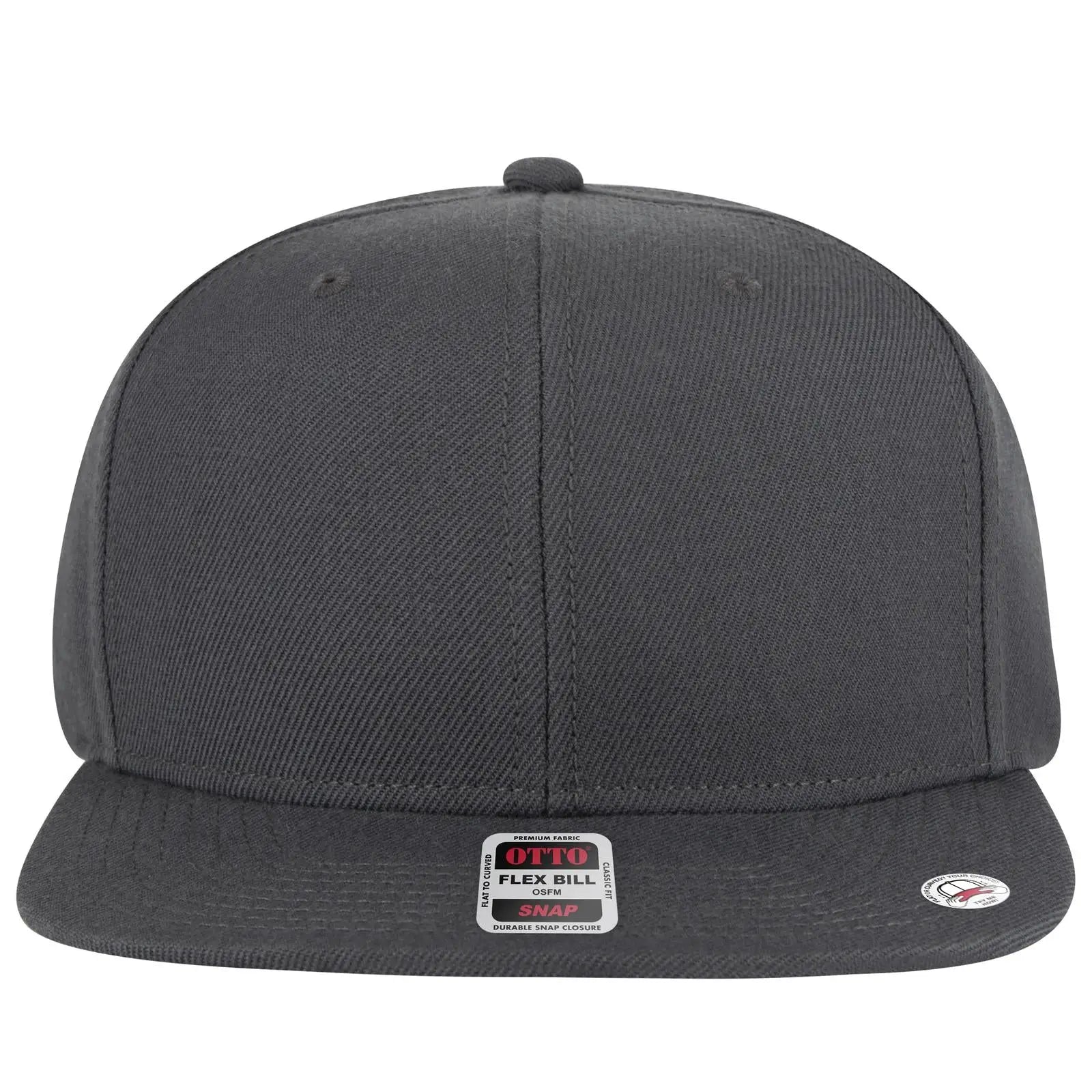 OTTO 125-978 ’OTTO Snap’ 6 Panel Pro Style Snapback Cap - Ch Gry - Ch Gry / 6 1/2’’ - 7 5/8’’