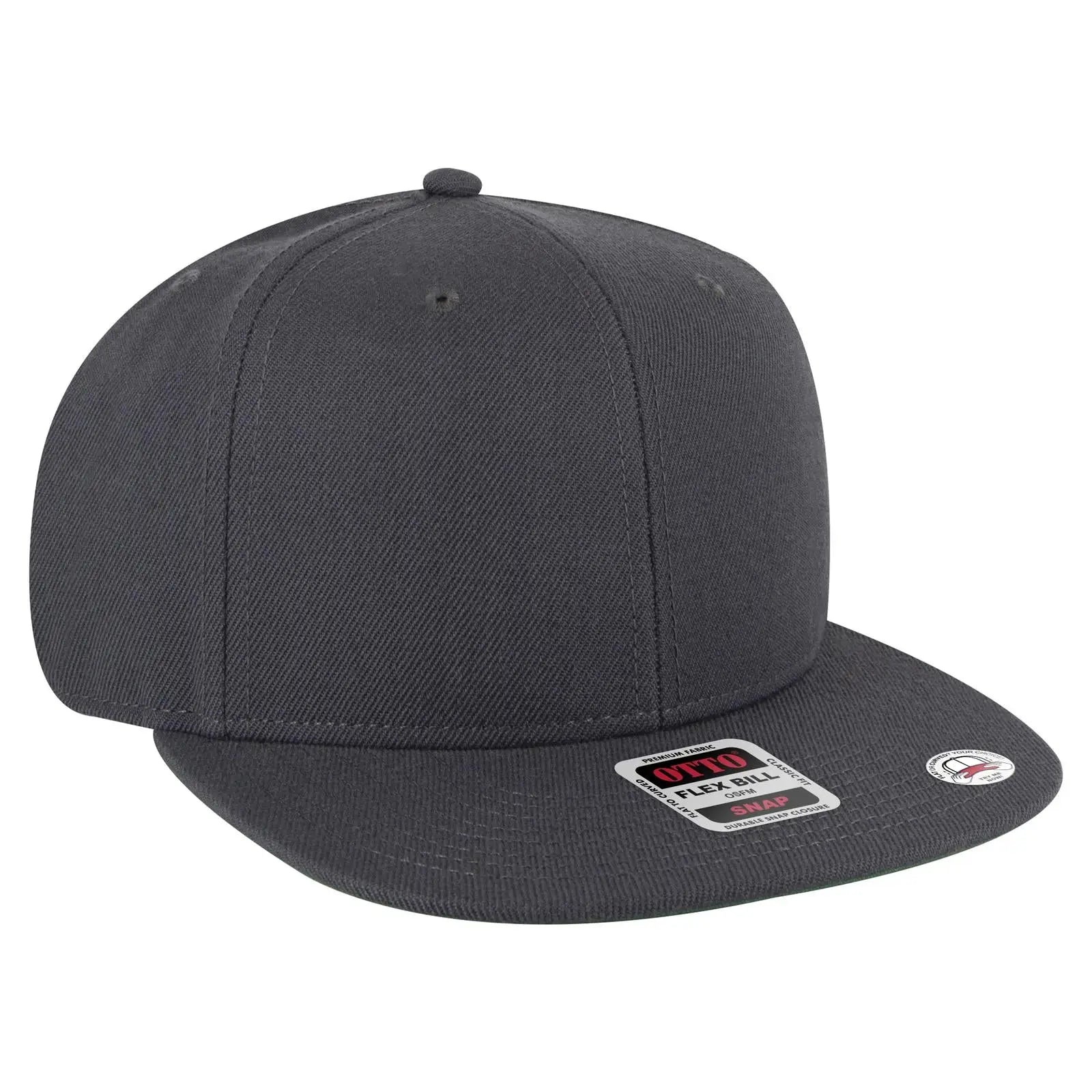 OTTO 125-978 ’OTTO Snap’ 6 Panel Pro Style Snapback Cap - Char. Gray - Char. Gray / 6 1/2’’ - 7 5/8’’