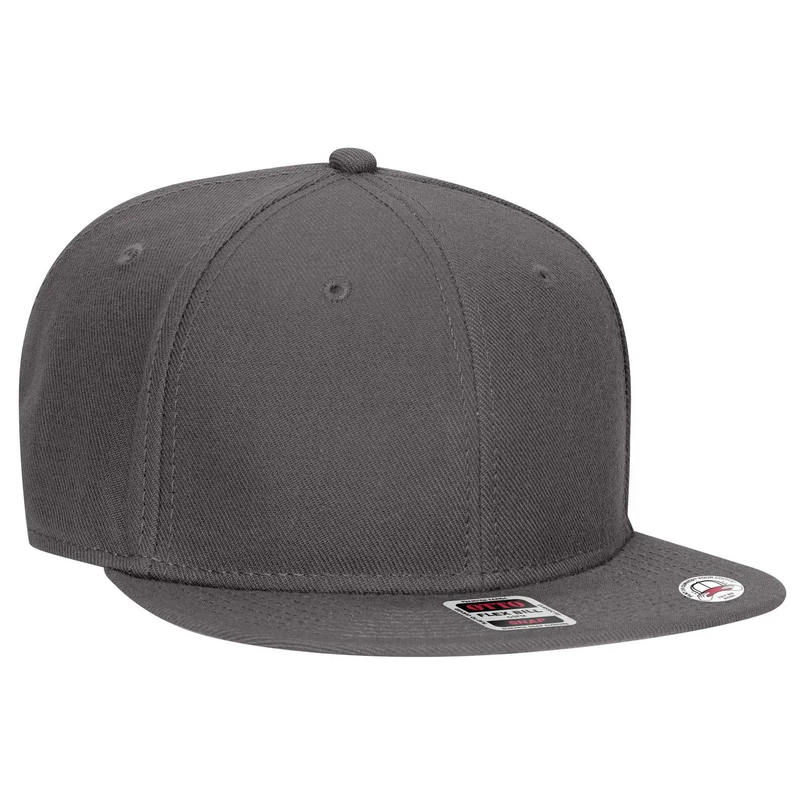 OTTO 125-978 ’OTTO Snap’ 6 Panel Pro Style Snapback Cap - Char. Gray - Char. Gray / 6 1/2’’ - 7 5/8’’