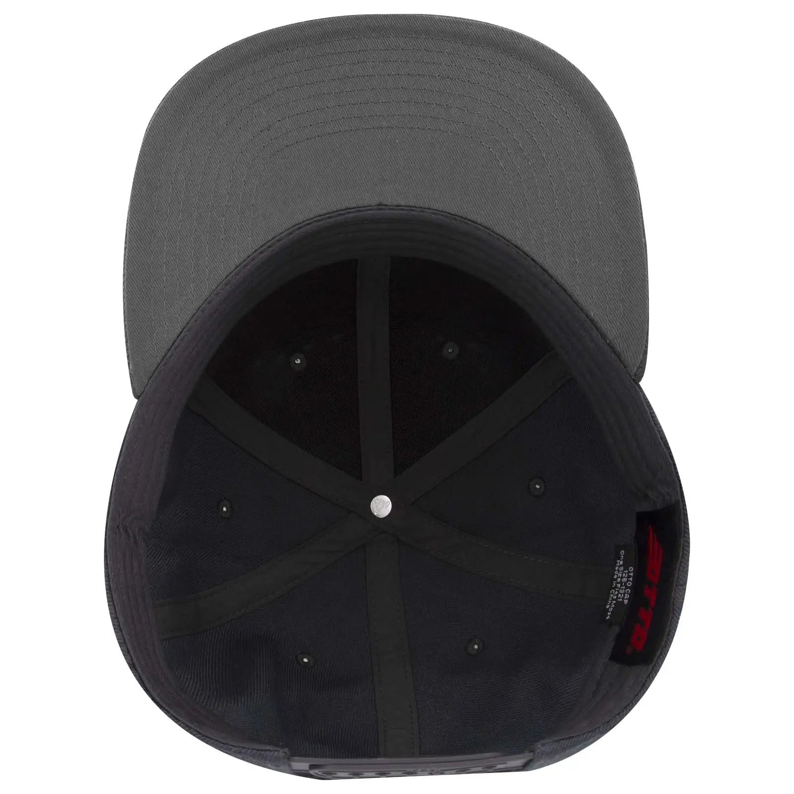 OTTO 125-978 ’OTTO Snap’ 6 Panel Pro Style Snapback Cap - Char. Gray - Char. Gray / 6 1/2’’ - 7 5/8’’