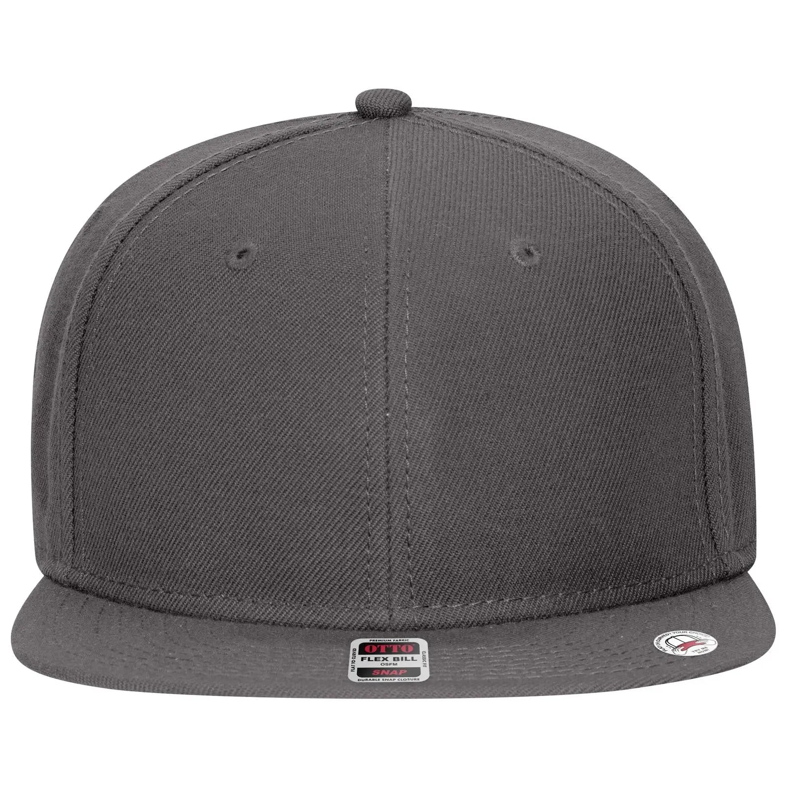 OTTO 125-978 ’OTTO Snap’ 6 Panel Pro Style Snapback Cap - Char. Gray - Char. Gray / 6 1/2’’ - 7 5/8’’