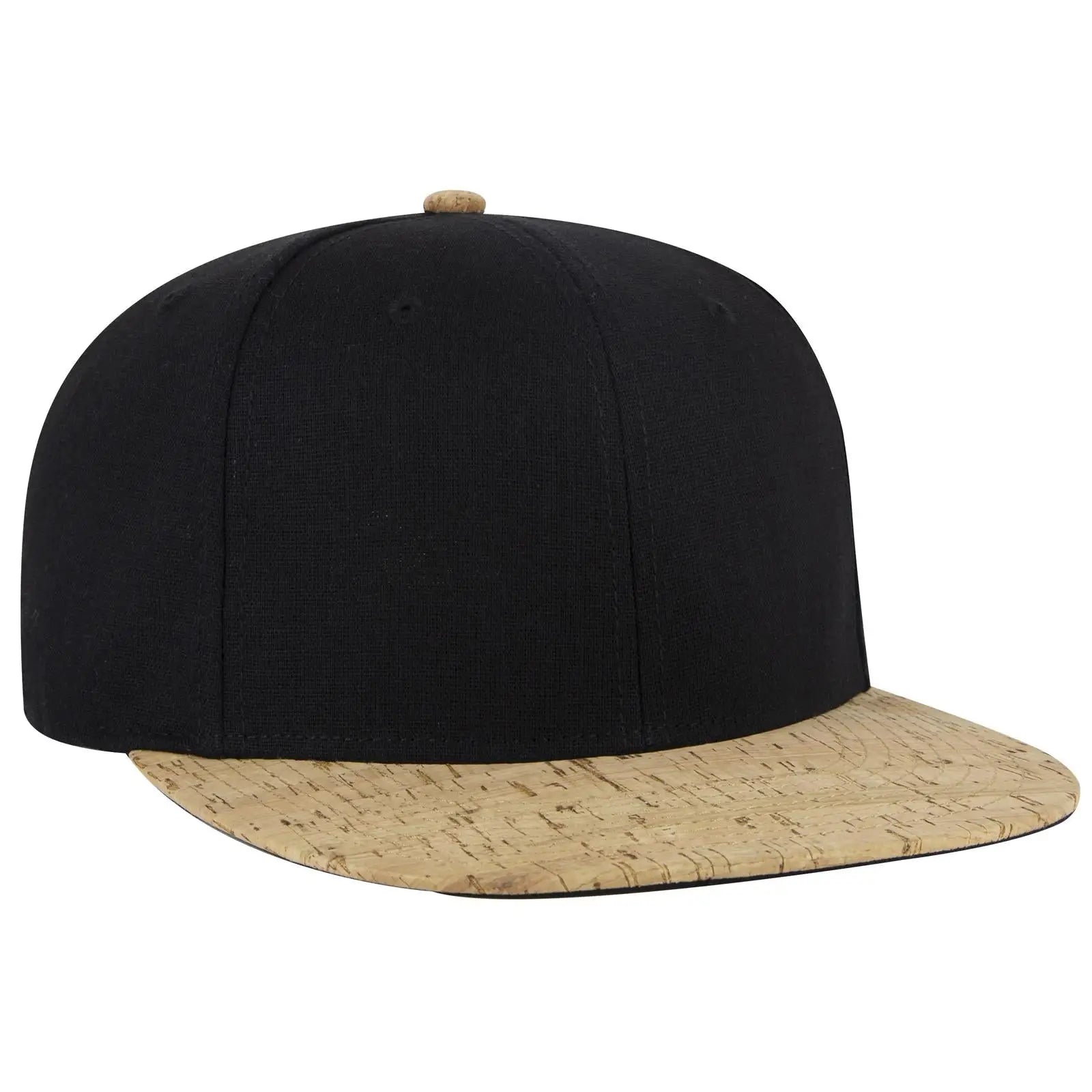 OTTO 125-978 ’OTTO Snap’ 6 Panel Pro Style Snapback Cap - Cork/Blk - Cork/Blk / 6 1/2’’ - 7 5/8’’