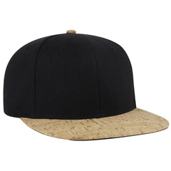 OTTO 125-978 ’OTTO Snap’ 6 Panel Pro Style Snapback Cap - Cork/Blk - Cork/Blk / 6 1/2’’ - 7 5/8’’