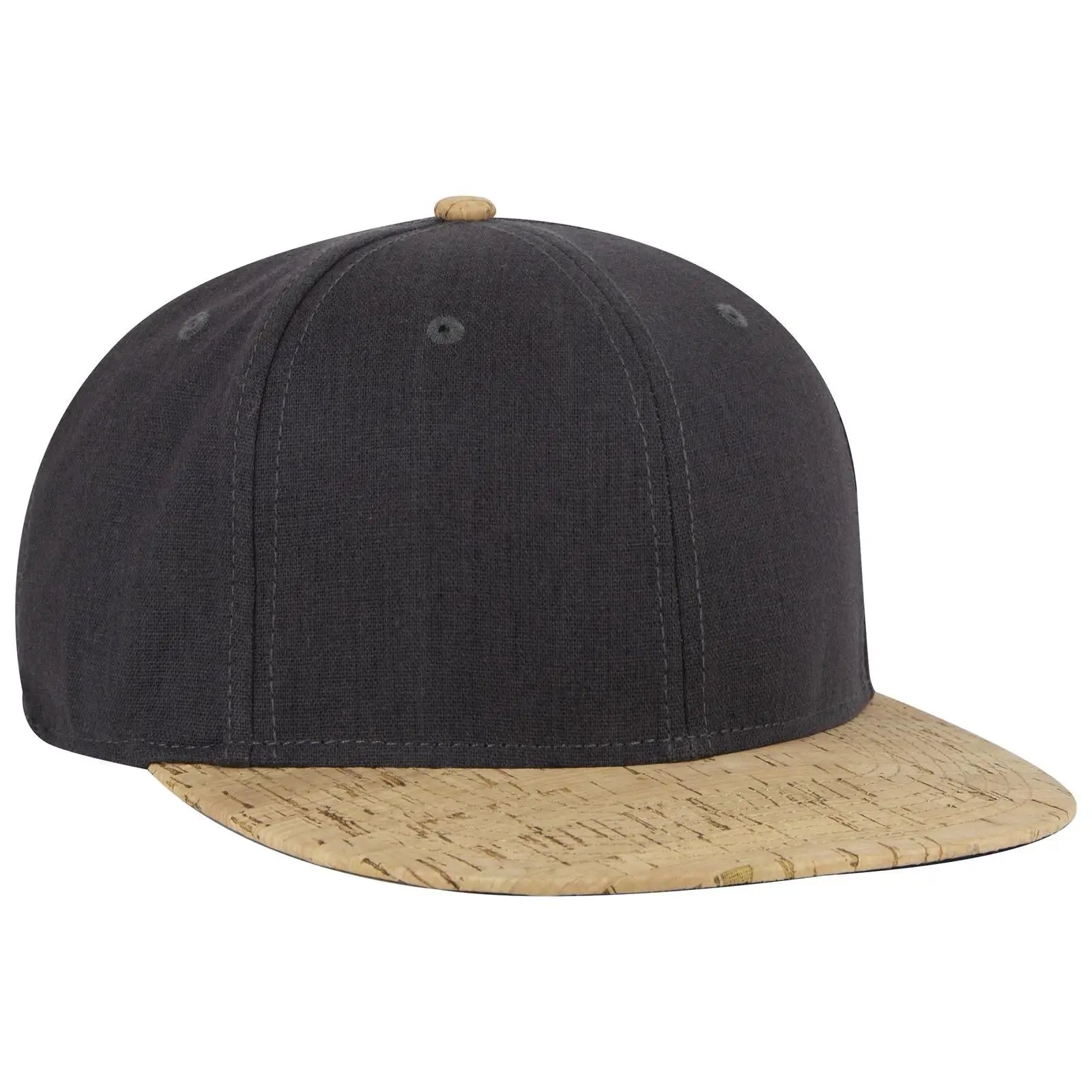 OTTO 125-978 ’OTTO Snap’ 6 Panel Pro Style Snapback Cap - Cork/Ch Gry - Cork/Ch Gry / 6 1/2’’ - 7 5/8’’