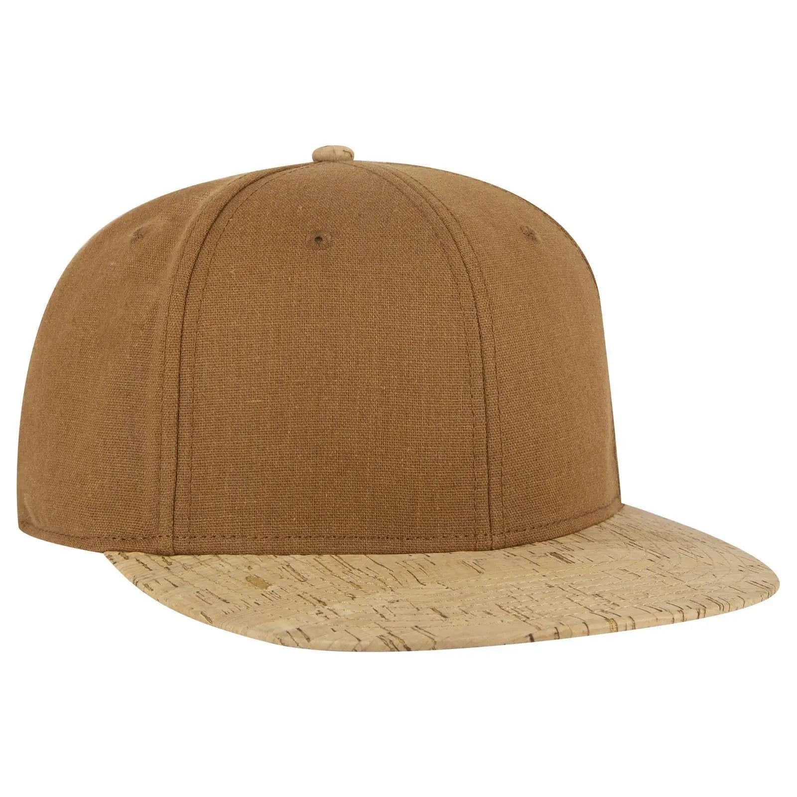 OTTO 125-978 ’OTTO Snap’ 6 Panel Pro Style Snapback Cap - Cork/Cy Brn - Cork/Cy Brn / 6 1/2’’ - 7 5/8’’