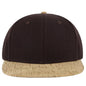 OTTO 125-978 ’OTTO Snap’ 6 Panel Pro Style Snapback Cap - Cork/Dk.Brn - Cork/Dk.Brn / 6 1/2’’ - 7 5/8’’