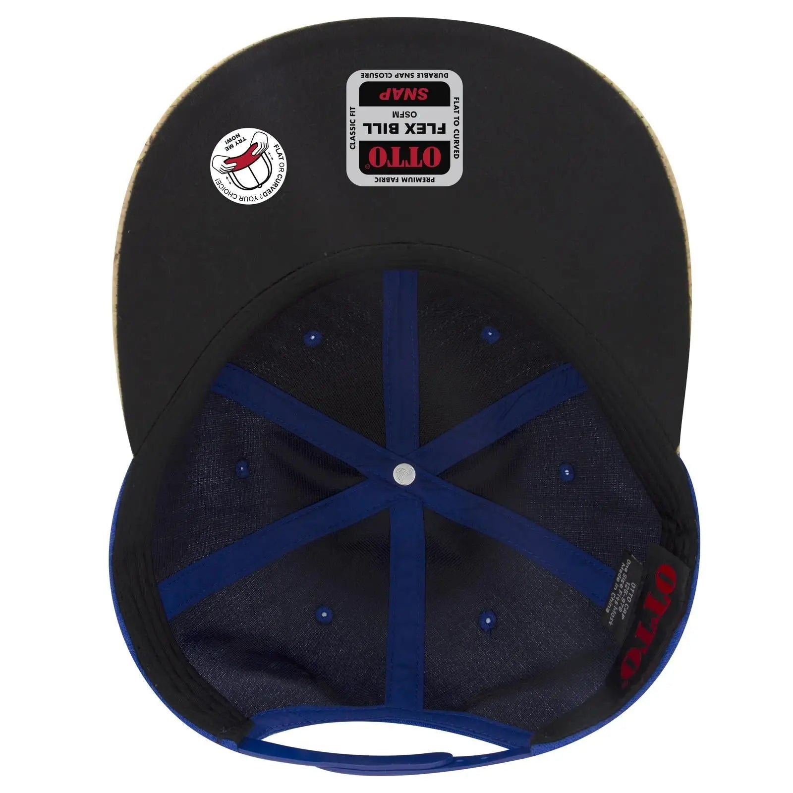 OTTO 125-978 ’OTTO Snap’ 6 Panel Pro Style Snapback Cap - Cork/Ryl - Cork/Ryl / 6 1/2’’ - 7 5/8’’