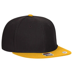 OTTO 125-978 ’OTTO Snap’ 6 Panel Pro Style Snapback Cap - Gld/Blk/Blk - Gld/Blk/Blk / 6 1/2’’ - 7 5/8’’