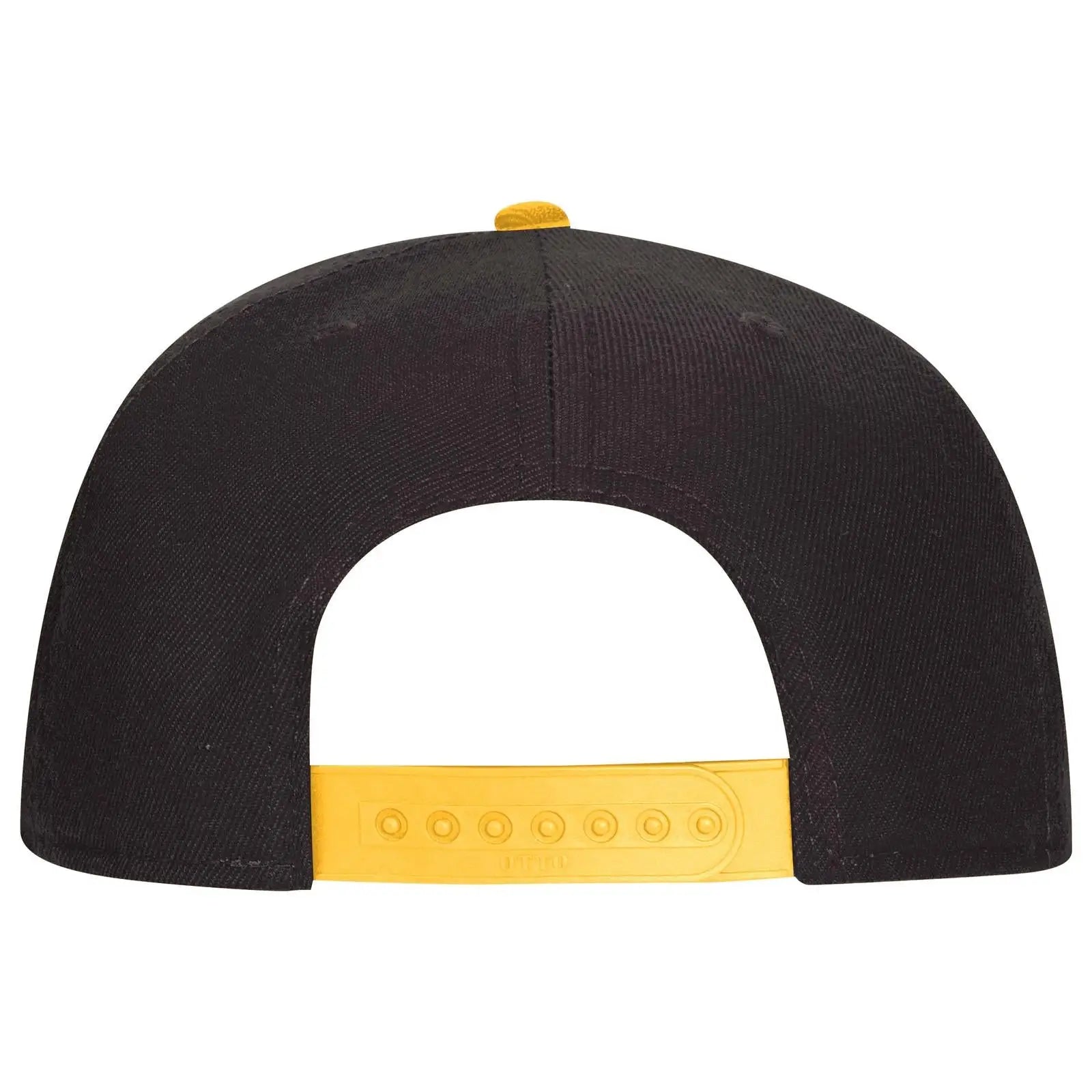 OTTO 125-978 ’OTTO Snap’ 6 Panel Pro Style Snapback Cap - Gld/Blk/Blk - Gld/Blk/Blk / 6 1/2’’ - 7 5/8’’