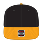 OTTO 125-978 ’OTTO Snap’ 6 Panel Pro Style Snapback Cap - Gld/Blk/Blk - Gld/Blk/Blk / 6 1/2’’ - 7 5/8’’