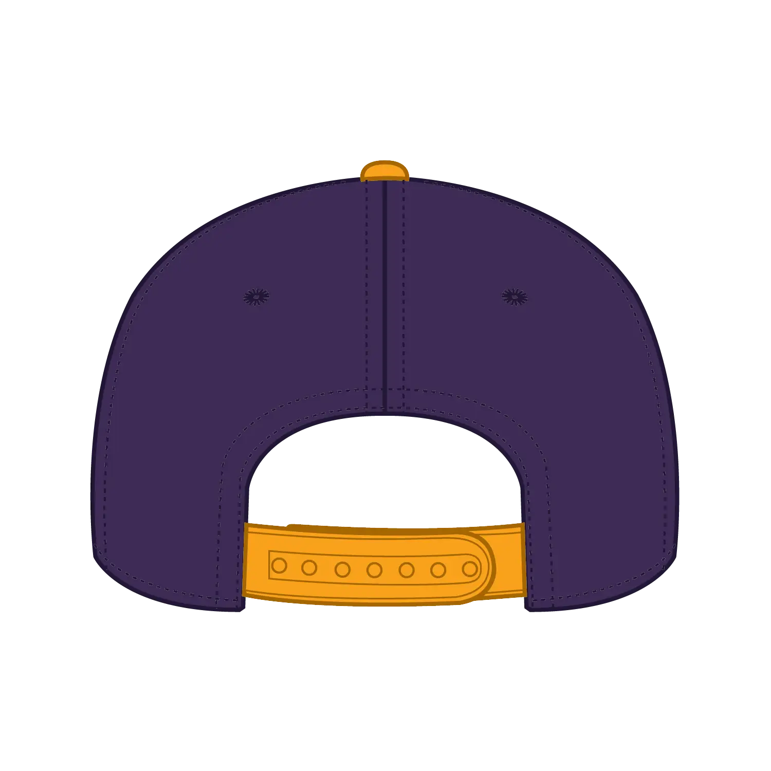 OTTO 125-978 ’OTTO Snap’ 6 Panel Pro Style Snapback Cap - Gld/Pur/Pur - Gld/Pur/Pur / 6 1/2’’ - 7 5/8’’