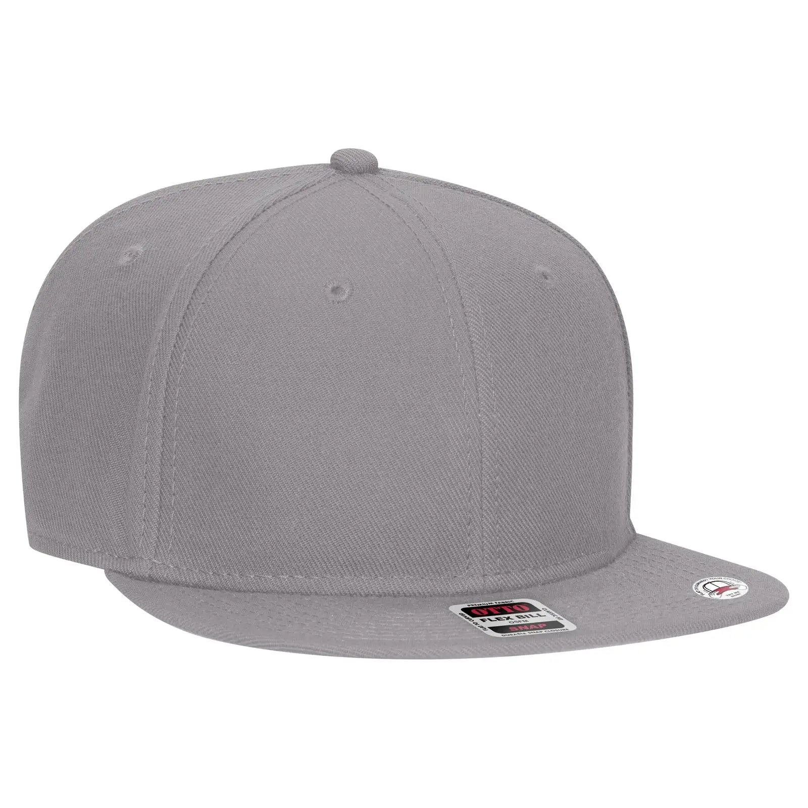 OTTO 125-978 ’OTTO Snap’ 6 Panel Pro Style Snapback Cap - Gray - Gray / 6 1/2’’ - 7 5/8’’