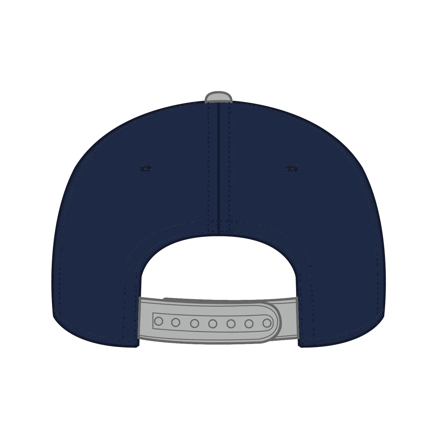 OTTO 125-978 ’OTTO Snap’ 6 Panel Pro Style Snapback Cap - Gry/Nvy/Nvy - Gry/Nvy/Nvy / 6 1/2’’ - 7 5/8’’