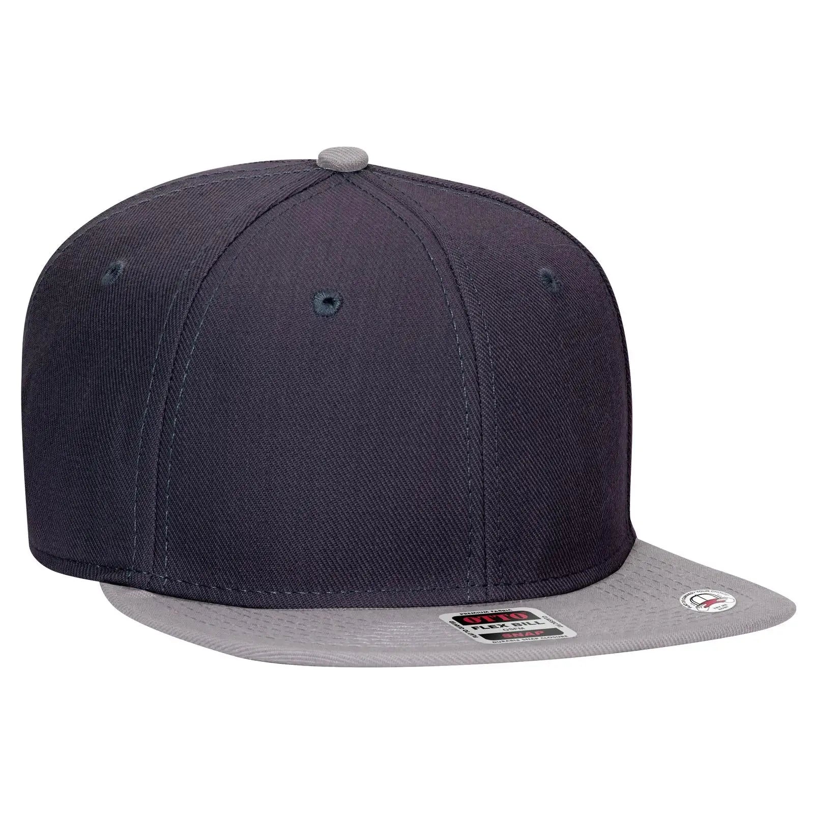 OTTO 125-978 ’OTTO Snap’ 6 Panel Pro Style Snapback Cap - Gry/Nvy/Nvy - Gry/Nvy/Nvy / 6 1/2’’ - 7 5/8’’