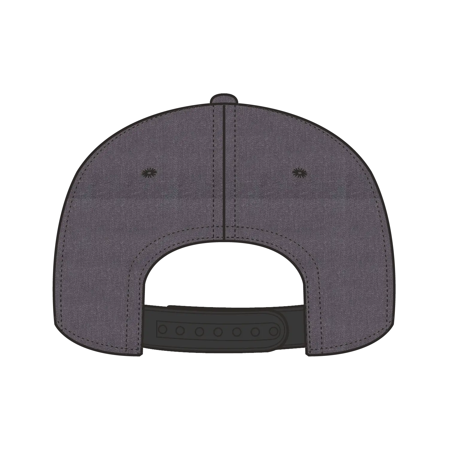 OTTO 125-978 ’OTTO Snap’ 6 Panel Pro Style Snapback Cap - Heath. Black - Heath. Black / 6 1/2’’ - 7 5/8’’