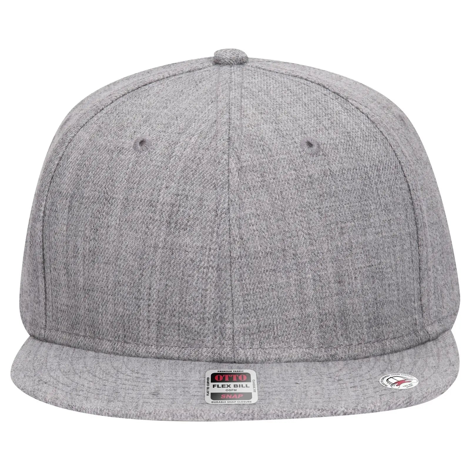 OTTO 125-978 ’OTTO Snap’ 6 Panel Pro Style Snapback Cap - Heath. Gray - Heath. Gray / 6 1/2’’ - 7 5/8’’