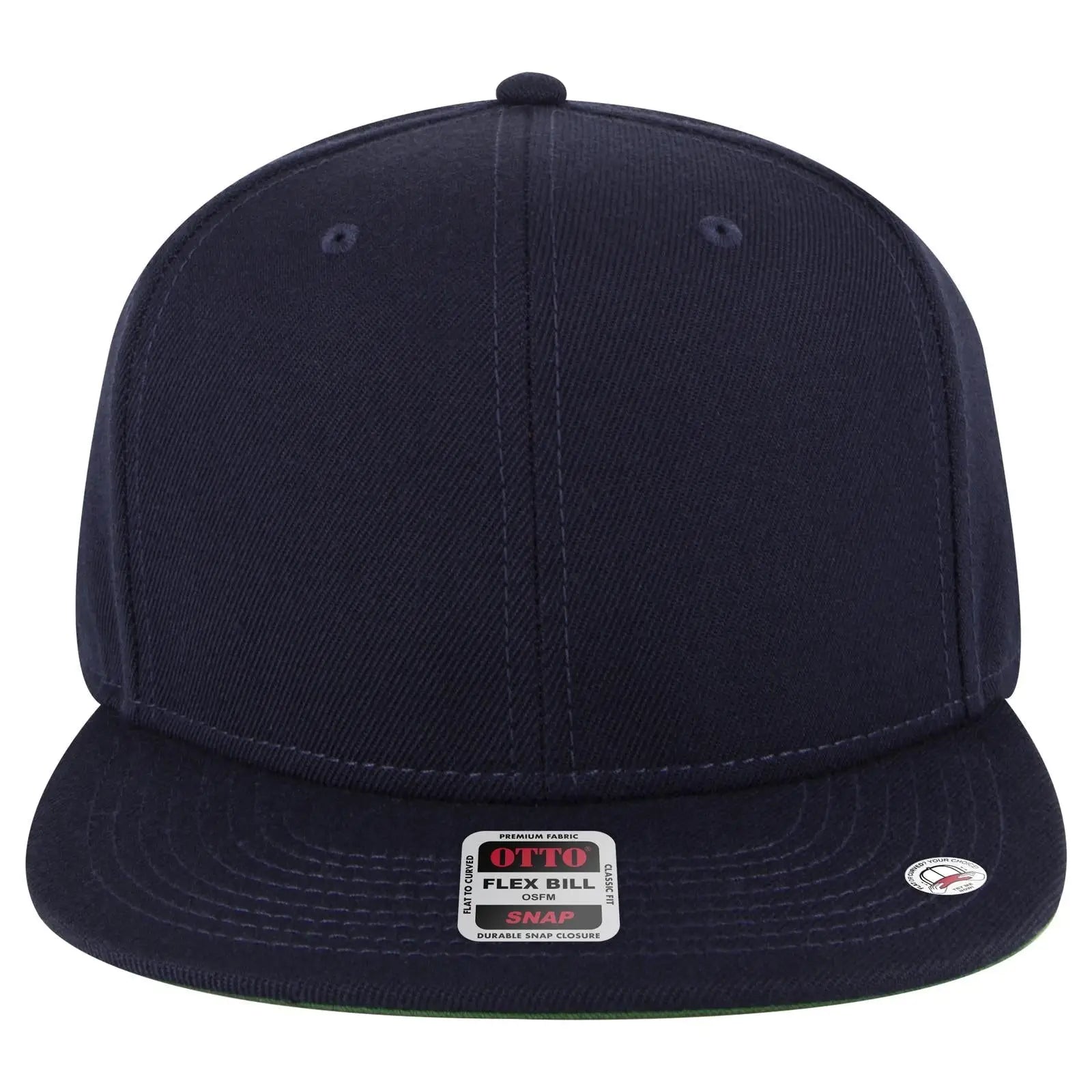 OTTO 125-978 ’OTTO Snap’ 6 Panel Pro Style Snapback Cap - Navy - Navy / 6 1/2’’ - 7 5/8’’