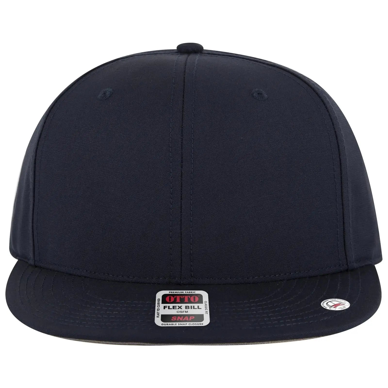 OTTO 125-978 ’OTTO Snap’ 6 Panel Pro Style Snapback Cap - Navy - Navy / 6 1/2’’ - 7 5/8’’