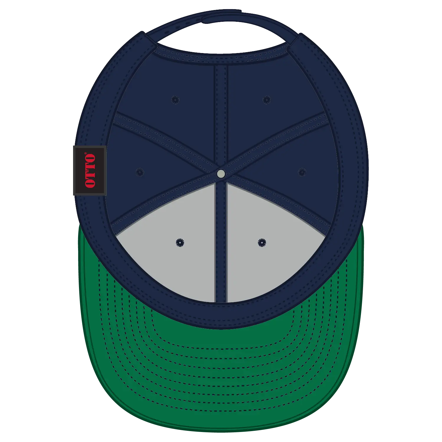 OTTO 125-978 ’OTTO Snap’ 6 Panel Pro Style Snapback Cap - Navy - Navy / 6 1/2’’ - 7 5/8’’
