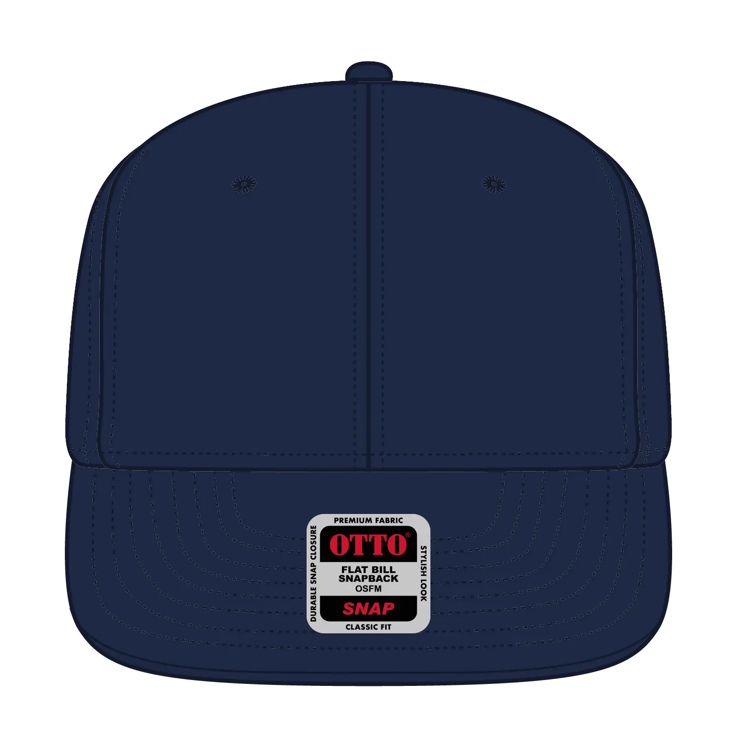 OTTO 125-978 ’OTTO Snap’ 6 Panel Pro Style Snapback Cap - Nvy - Nvy / 6 1/2’’ - 7 5/8’’