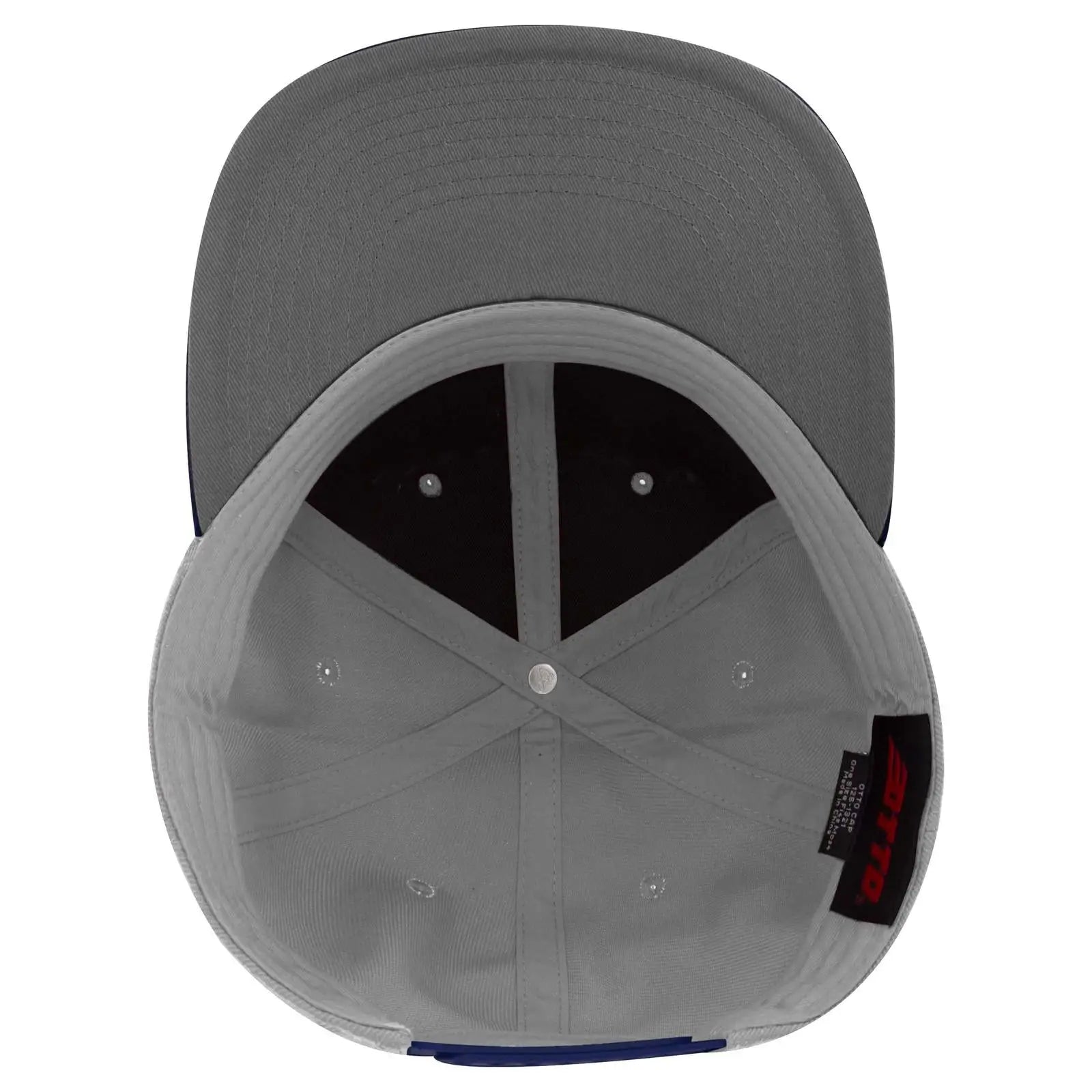 OTTO 125-978 ’OTTO Snap’ 6 Panel Pro Style Snapback Cap - Nvy/Gry/Gry - Nvy/Gry/Gry / 6 1/2’’ - 7 5/8’’