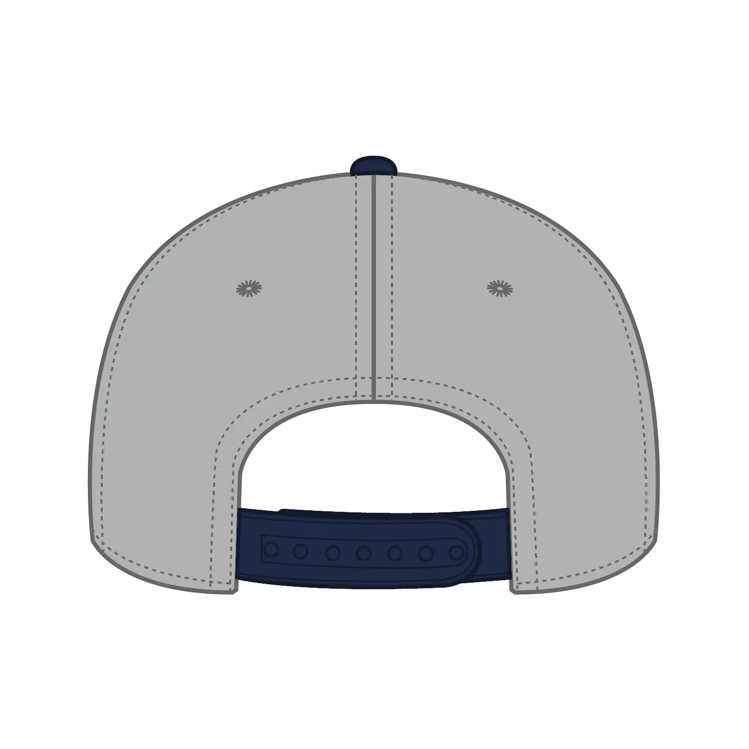 OTTO 125-978 ’OTTO Snap’ 6 Panel Pro Style Snapback Cap - Nvy/Gry/Gry - Nvy/Gry/Gry / 6 1/2’’ - 7 5/8’’