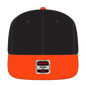 OTTO 125-978 ’OTTO Snap’ 6 Panel Pro Style Snapback Cap - Org/Blk/Blk - Org/Blk/Blk / 6 1/2’’ - 7 5/8’’