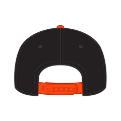 OTTO 125-978 ’OTTO Snap’ 6 Panel Pro Style Snapback Cap - Org/Blk/Blk - Org/Blk/Blk / 6 1/2’’ - 7 5/8’’