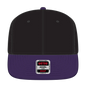 OTTO 125-978 ’OTTO Snap’ 6 Panel Pro Style Snapback Cap - Pur/Blk/Blk - Pur/Blk/Blk / 6 1/2’’ - 7 5/8’’