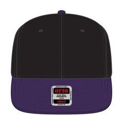 OTTO 125-978 ’OTTO Snap’ 6 Panel Pro Style Snapback Cap - Pur/Blk/Blk - Pur/Blk/Blk / 6 1/2’’ - 7 5/8’’