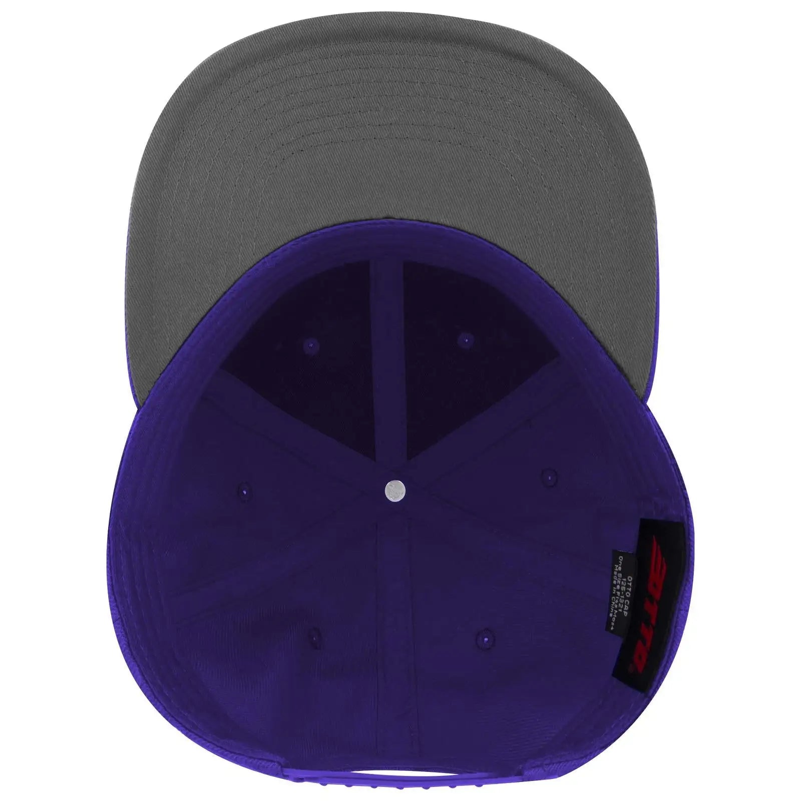 OTTO 125-978 ’OTTO Snap’ 6 Panel Pro Style Snapback Cap - Purple - Purple / 6 1/2’’ - 7 5/8’’