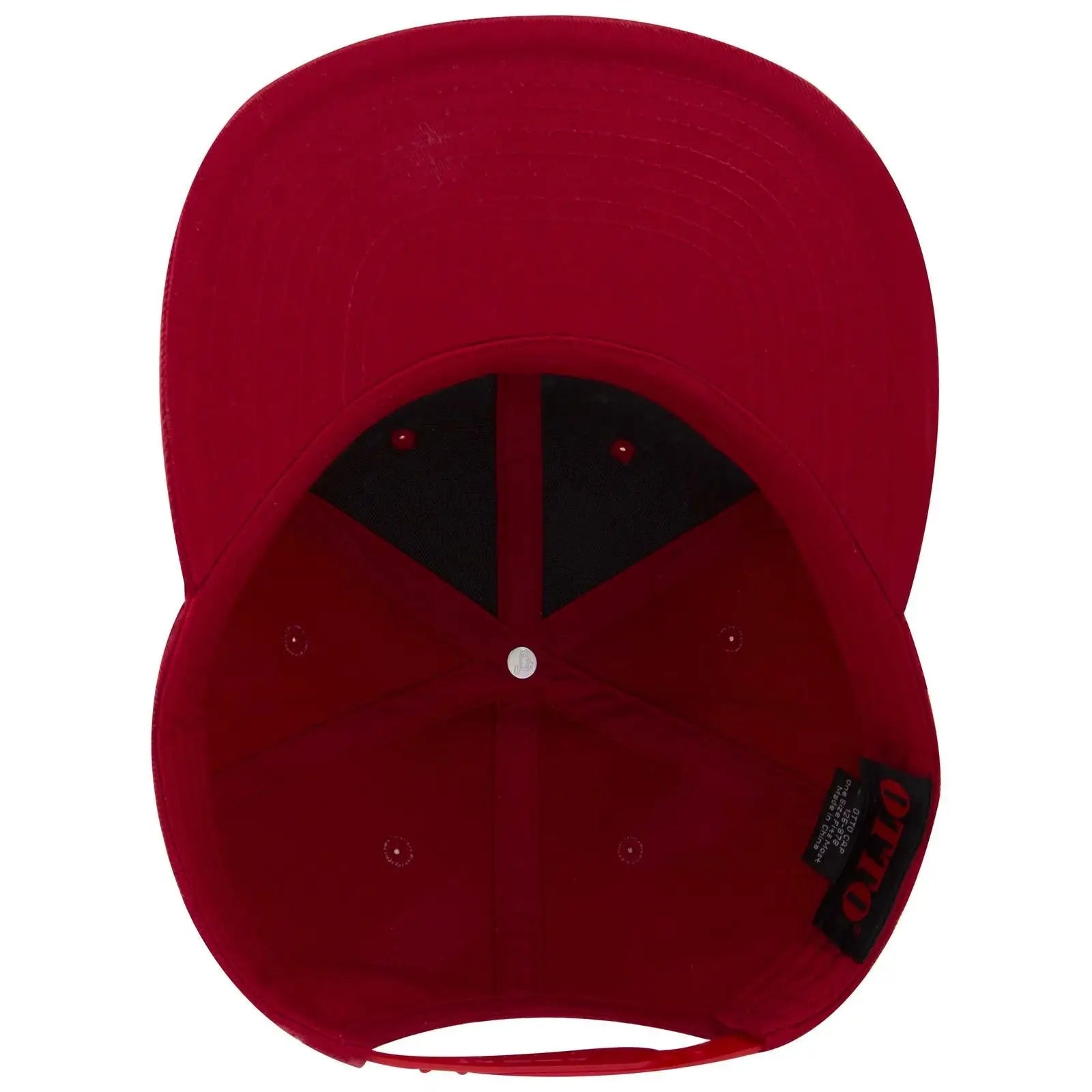 OTTO 125-978 ’OTTO Snap’ 6 Panel Pro Style Snapback Cap - Red - Red / 6 1/2’’ - 7 5/8’’