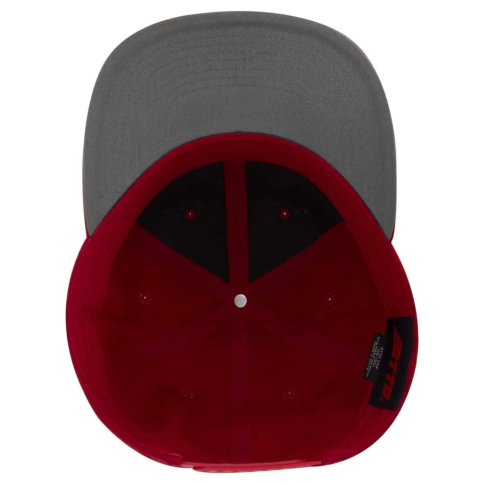 OTTO 125-978 ’OTTO Snap’ 6 Panel Pro Style Snapback Cap - Red - Red / 6 1/2’’ - 7 5/8’’