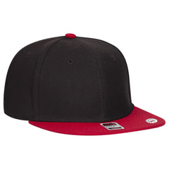 OTTO 125-978 ’OTTO Snap’ 6 Panel Pro Style Snapback Cap - Red/Blk/Blk - Red/Blk/Blk / 6 1/2’’ - 7 5/8’’