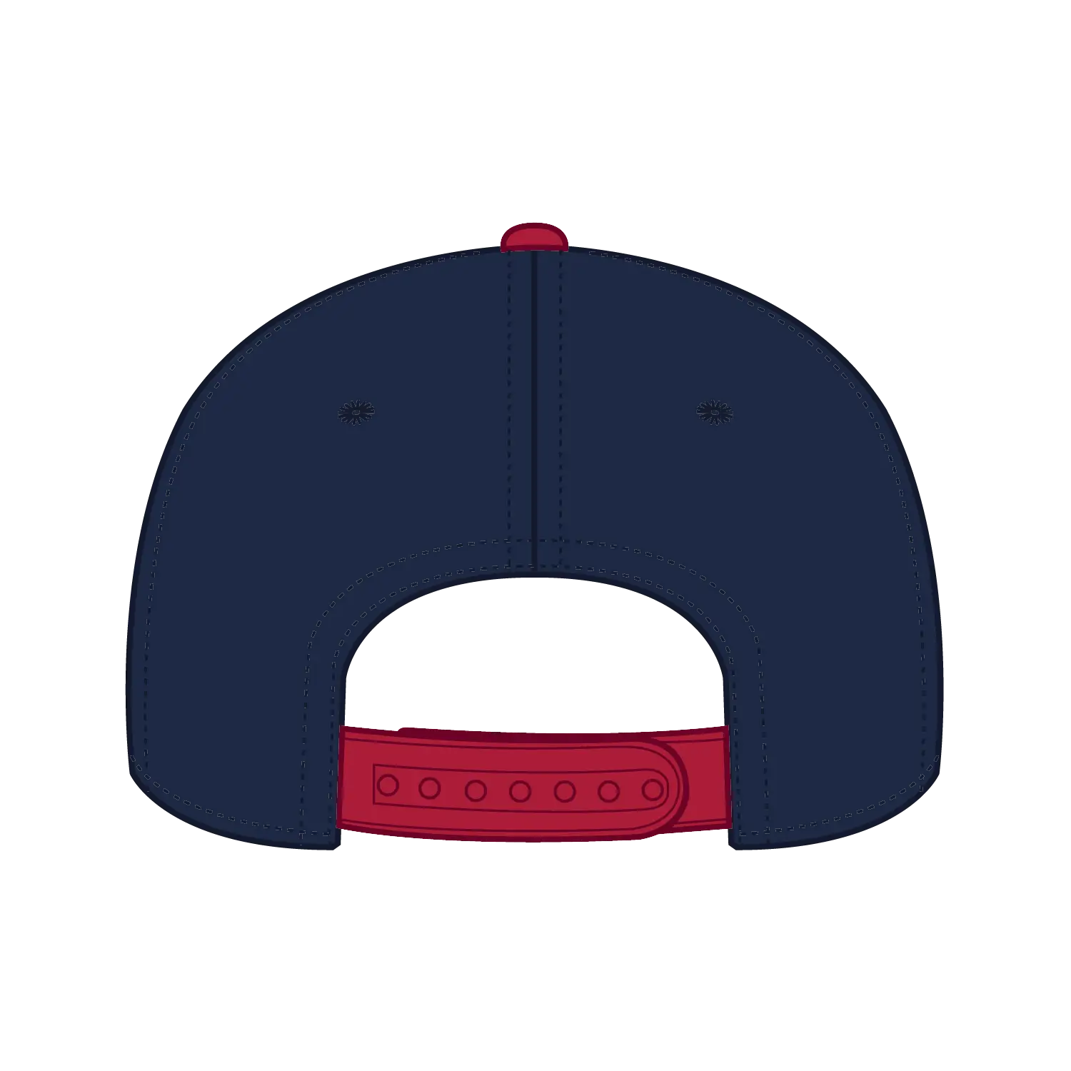 OTTO 125-978 ’OTTO Snap’ 6 Panel Pro Style Snapback Cap - Red/Nvy/Nvy - Red/Nvy/Nvy / 6 1/2’’ - 7 5/8’’