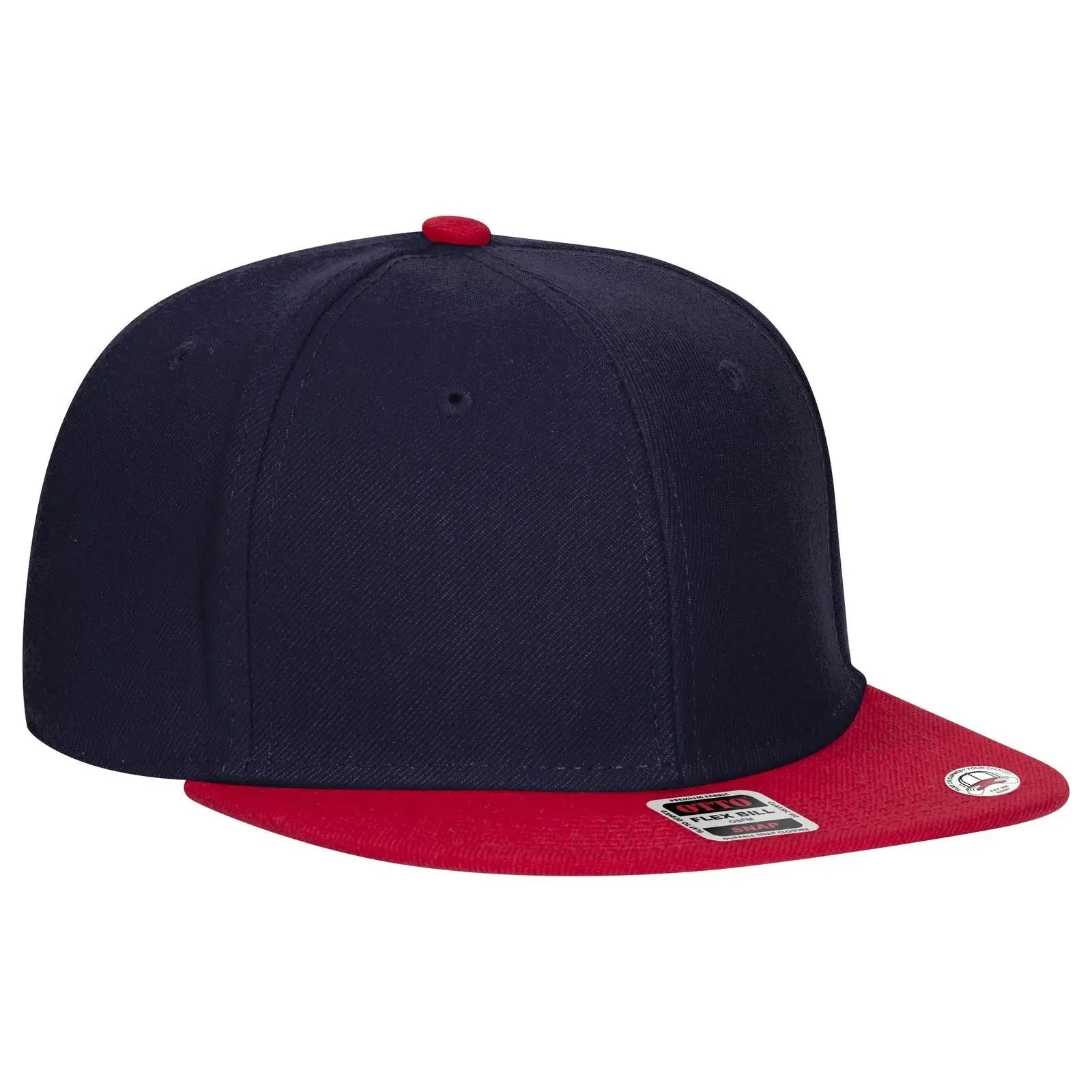 OTTO 125-978 ’OTTO Snap’ 6 Panel Pro Style Snapback Cap - Red/Nvy/Nvy - Red/Nvy/Nvy / 6 1/2’’ - 7 5/8’’